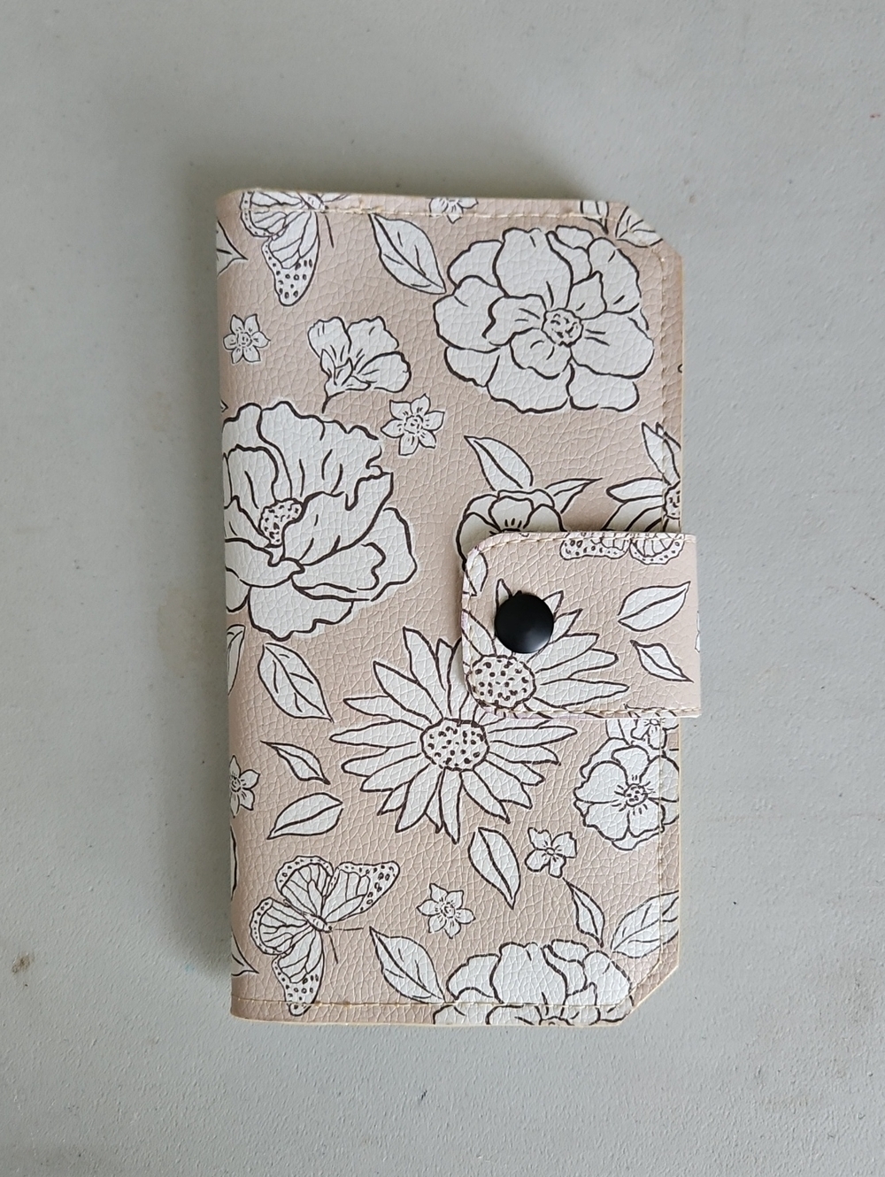 Floral Wallet - Beige Floral